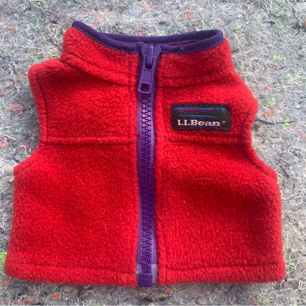 Vintage 90s LL Bean red & purple pet jacket XXS